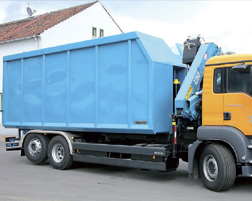 Semirreboque com caçamba - Hüffermann Transportsysteme GmbH  - com 2 eixos / de arrasto / com sistema roll-on roll-off