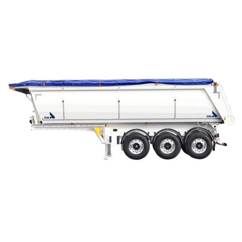 Carreta com caçamba - STAS Bx - Hüffermann Transportsysteme GmbH  - de obras / com 3 eixos / autocarregável