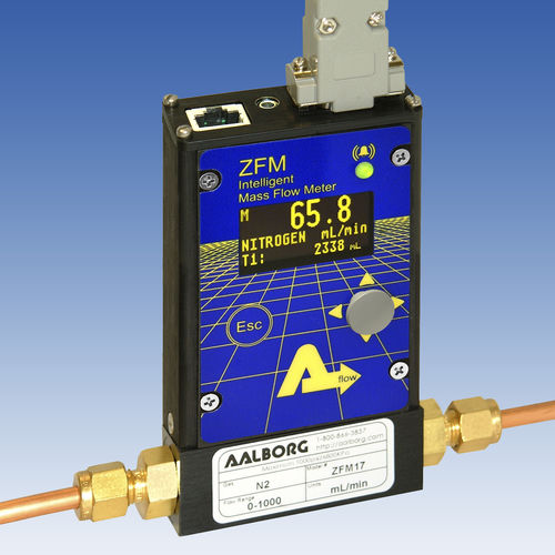 Medidor de vazão térmico - ZFM - Aalborg Instruments - de massa / para gás / em linha