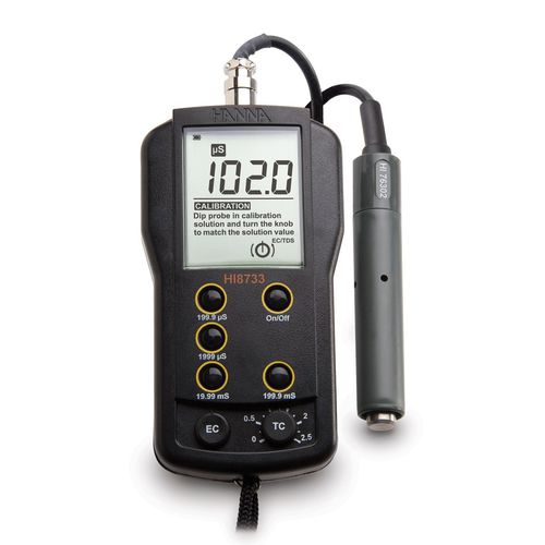 Condutivímetro portátil - HI8733 - Hanna Instruments - com compensação automática de temperatura / digital