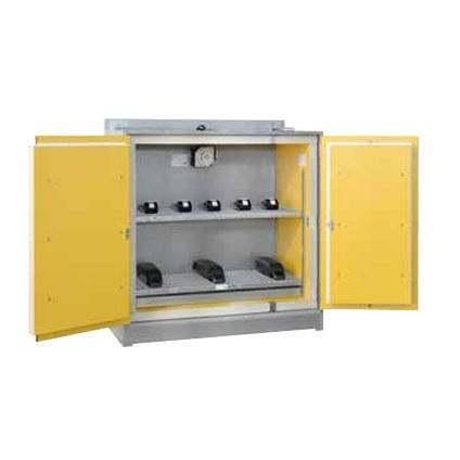 Armário de acondicionamento - B80-8013-A - LaCont Umwelttechnik GmbH  - de piso / de 2 portas / para baterias de íon-lítio