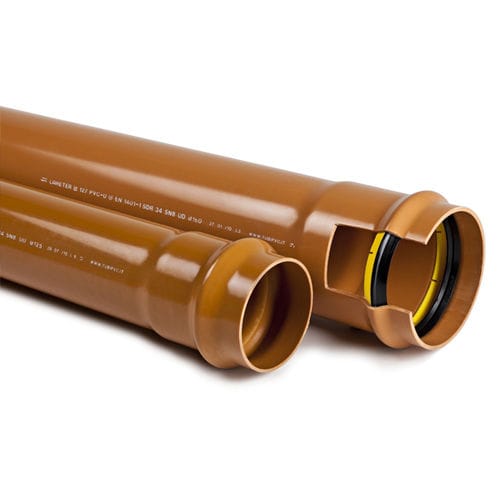 Tubo rígido para água - LARETER SpA  - para águas residuais / em PVC / em borracha