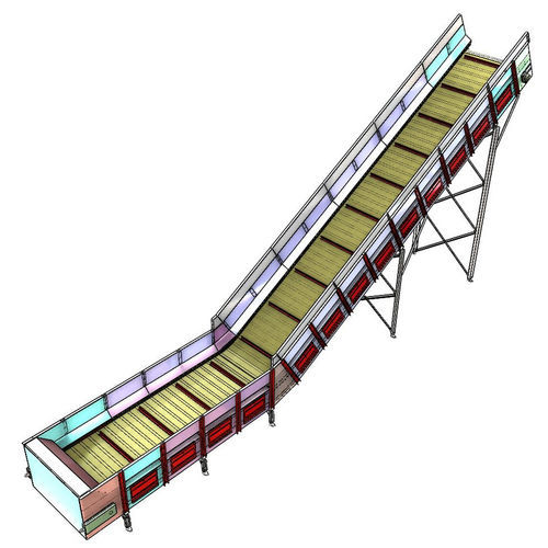 Transportador de esteira - Lyndex Recycling Systems Ltd - inclinado / de transporte / elétrico