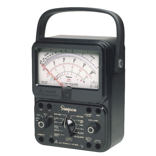 Multímetro analógico - 270-5 series - Simpson - portátil / 1000 V / 10 A