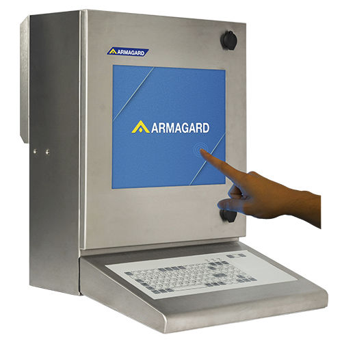 Caixa de montagem com tela sensível ao toque LCD - SENC-350 - Armagard Ltd - retangular / em aço inoxidável / médico-hospitalar