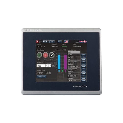 Terminal com touch screen - PanelView 5000 - Allen-Bradley - embutido / LCD a cores / para máquina