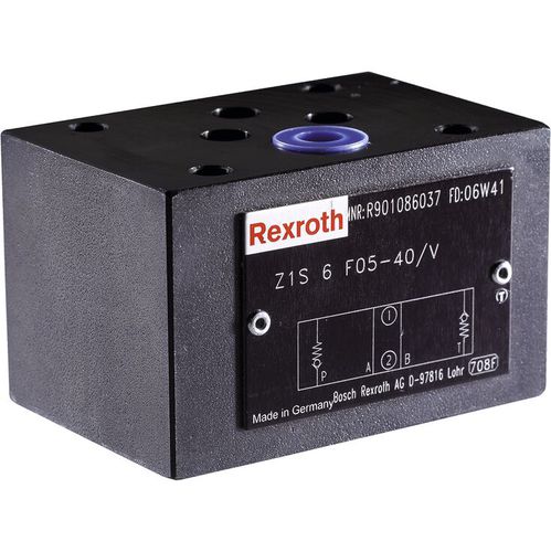 Válvula de retenção tipo poppet - Z1S6P05-4X/V - Bosch Rexroth - Industrial Hydraulics - de estrangulamento / de mola / convencional