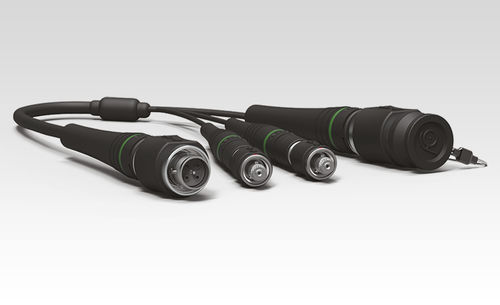 Cabo montado de dados - Fischer Connectors - de fibra óptica / circular / para ambientes agressivos
