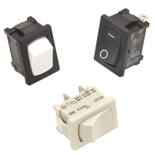 Chave gangorra - 651/652 series - Carling Technologies - unipolar / isolado / em nylon