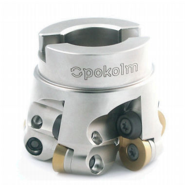 Fresa de dois tamanhos - HL series  - POKOLM Frästechnik GmbH & Co. KG - com pastilhas intercambiáveis / para máquina de corte