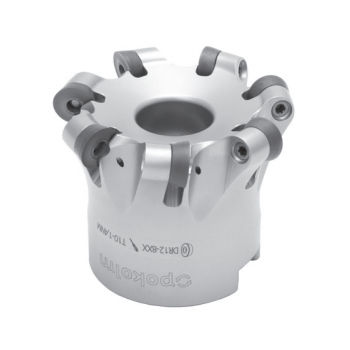 Fresa de dois tamanhos - SPINWORX® - POKOLM Frästechnik GmbH & Co. KG - com pastilhas intercambiáveis / de acabamento / revestida
