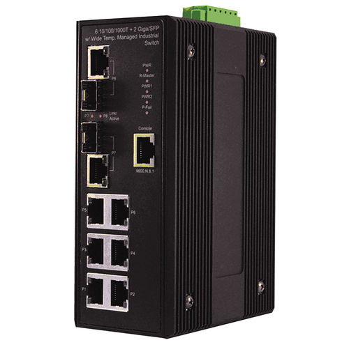 Switch de rede gerenciável - SISGM1040-262E-LRT - Nom du compte Lantronix - 8 portas / Gigabit Ethernet / para montar em trilho DIN