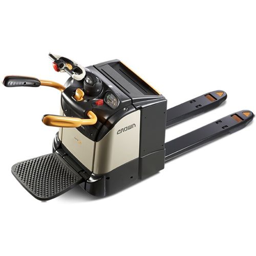 Transpaleteira elétrica - WT 3000 series - CROWN - com plataforma / 24 V / para armazém