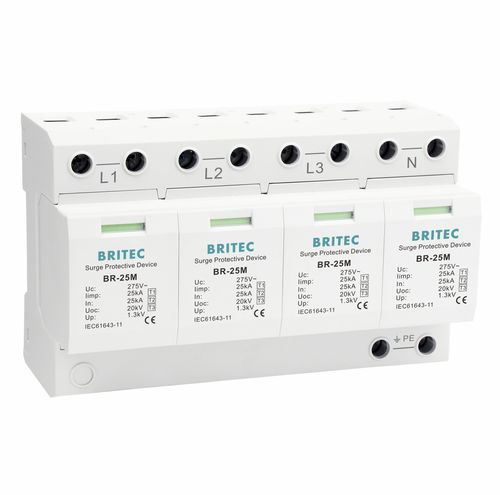 Dispositivo de proteção contra surtos de tipo 1 - BR-25M 4P series - Britec Electric Co., Ltd - de tipo 2 / de tipo 3 / classe I