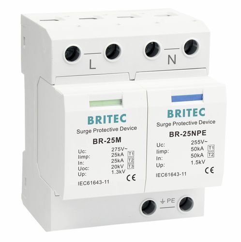 Dispositivo de proteção contra surtos de tipo 1 - BR-25M 1+1 series - Britec Electric Co., Ltd - de tipo 2 / de tipo 3 / classe I
