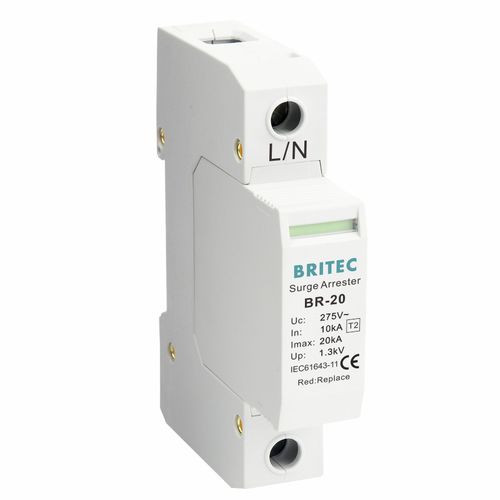 Dispositivo de proteção contra surtos unipolar - BR-20 1P  - Britec Electric Co., Ltd - de tipo 2 / classe II / de telesinalização