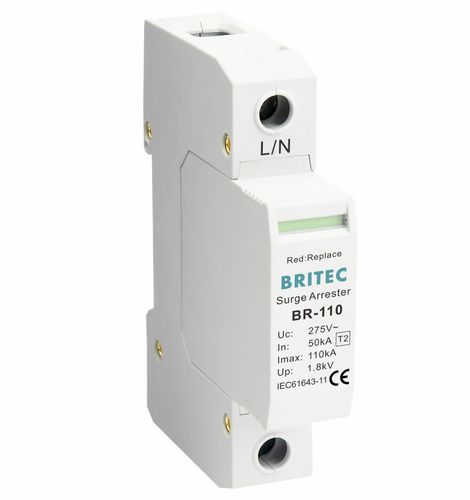 Dispositivo de proteção contra surtos de tipo 2 - BR-110 1P series - Britec Electric Co., Ltd - classe II / de telesinalização / de instalação elétrica