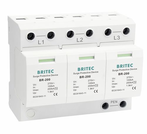 Dispositivo de proteção contra surtos de tipo 2 - BR-200 3P series - Britec Electric Co., Ltd - classe II / de instalação elétrica / de telesinalização