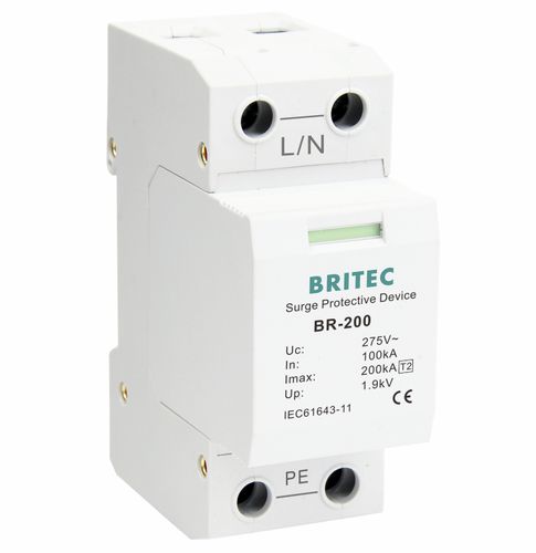 Dispositivo de proteção contra surtos de tipo 2 - BR-200 1P series - Britec Electric Co., Ltd - classe II / de instalação elétrica / de telesinalização