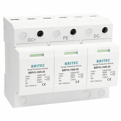 Dispositivo de proteção contra surtos de tipo 1 - BRPV3-1000-20 - Britec Electric Co., Ltd - de tipo 2 / classe I / classe II