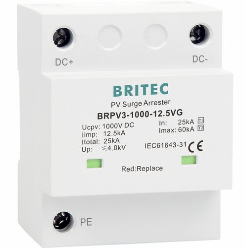 Dispositivo de proteção contra surtos de tipo 1 - BRPV3-1000-12.5VG - Britec Electric Co., Ltd - de tipo 2 / classe I / classe II