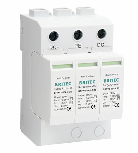 Dispositivo de proteção contra surtos de tipo 1 - BRPV3-600-6.25 - Britec Electric Co., Ltd - de tipo 2 / classe I / classe II