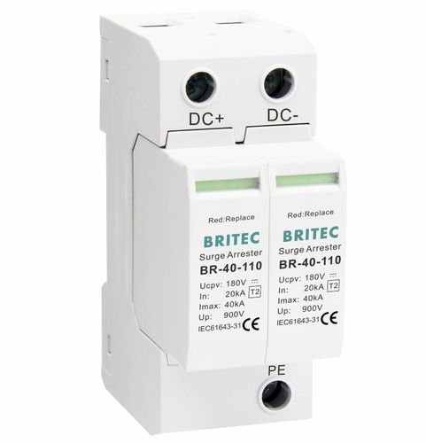 Dispositivo de proteção contra surtos de tipo 2 - BR-40 110 - Britec Electric Co., Ltd - classe II / para alimentação contínua / para equipamento eletrônico