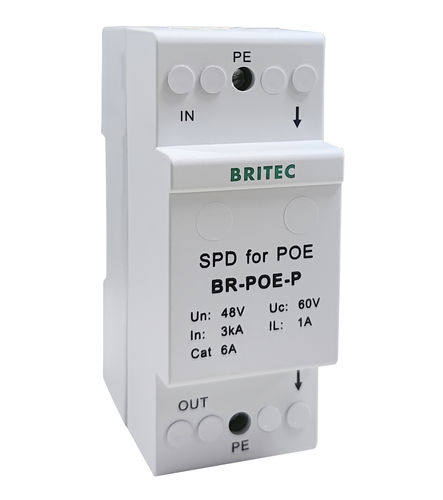 Dispositivo de proteção contra surtos de tipo 2 - BR-POE-P - Britec Electric Co., Ltd - para transmissão de sinal / para redes de dados / de instalação elétrica