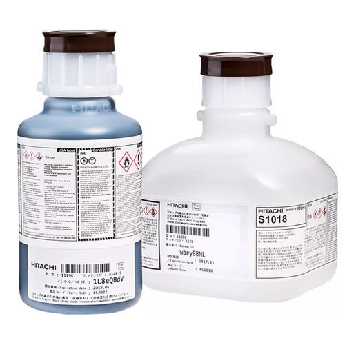 Tinta de impressão para impressão de jato de tinta - Hitachi Europe GmbH - à base de solvente / preta / branca