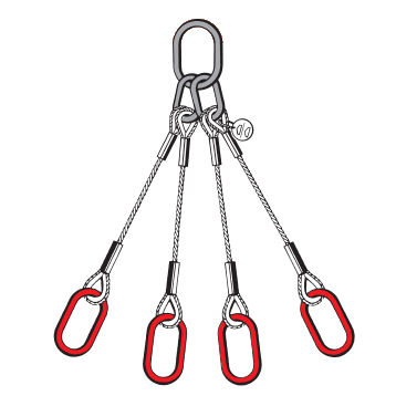 Eslinga de cabo - 14xx series - Carl Stahl GmbH - 4 pontos / de aço
