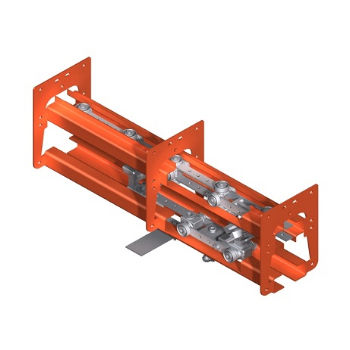 Transportador de piso com dois trilhos - T1 - RAIL TECHNIEK - de corrente / de rosca / horizontal