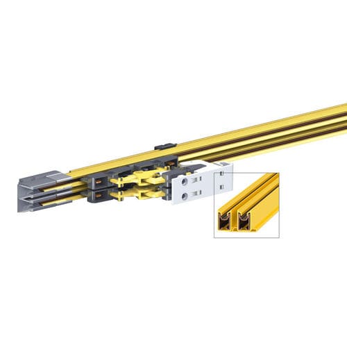 Trilho condutor para logística - MultiLine 0835 Series - Conductix-Wampfler - em PE / 2 polos / compacto