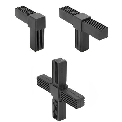 Conector para tubos quadrados - STC series - ELESA - em aço inoxidável / em aço / em aço zincado