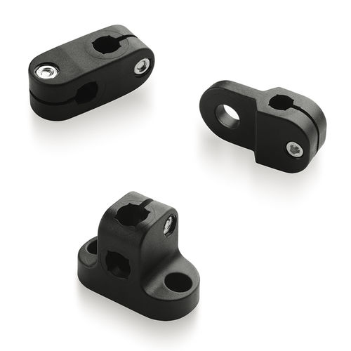Conector para tubos quadrados - MSX series - ELESA - em poliamida reforçada com fibra de vidro / de roscar / com base para fixação no piso