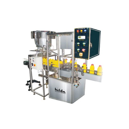 Tampadora-rosqueadora de tampas automática - M/S. Hilda Automation  - para garrafas de vidro / para a indústria alimentícia / de alta velocidade