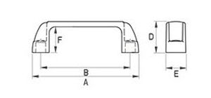 Puxador tipo alça - 206-2 series - Skiffy - para porta / em plástico reforçado de fibra de vidro
