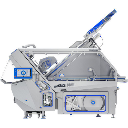 Fatiador de carne - weSLICE 9500 - Weber Maschinenbau - totalmente automático / com lâmina curva / em aço inoxidável