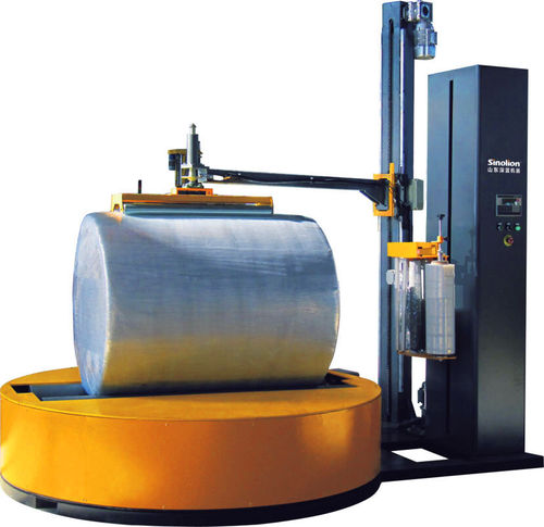 Envolvedora para enrolador - Y2200F-CS - SHANDONG SINOLION MACHINERY CORP LTD - com plataforma giratória / automática / para produtos cilíndricos