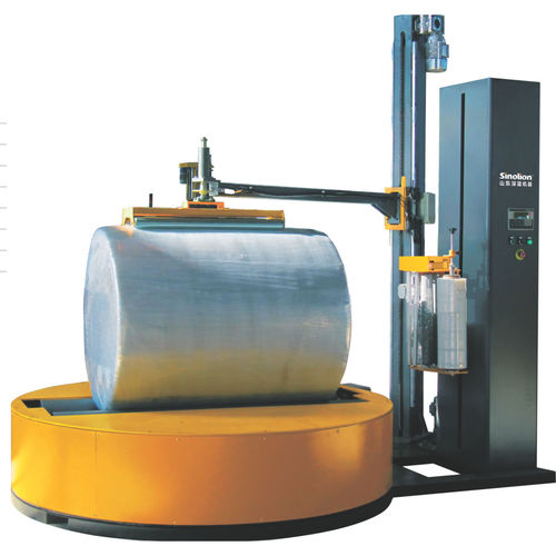 Envolvedora para objetos cilíndricos - Y2000F-AU - SHANDONG SINOLION MACHINERY CORP LTD - com plataforma giratória / semiautomática / para a indústria de alimentos e bebidas