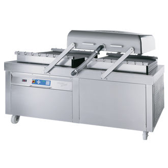 Máquina embaladora a vácuo - SD 1000 - KOMET Maschinenfabrik GmbH - de câmara dupla / para produtos alimentares / para a indústria alimentícia