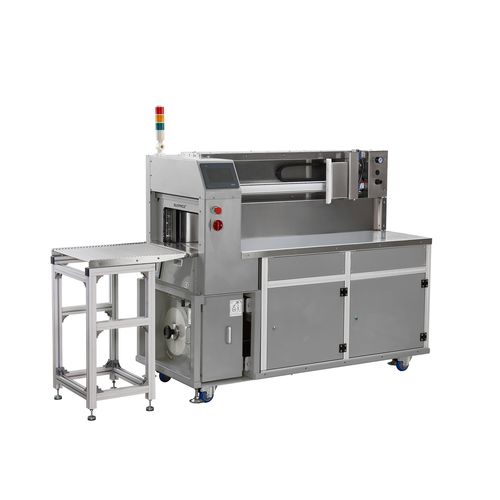 Máquina cintadora automática - WK04-30LAB - DONGGUAN XUTIAN MACHINE CO.LTD. - com cintas OPP / em linha / com esteira transportadora