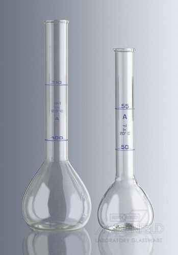 Frasco com indicador de nível - 50 - 220 ml - Paul Marienfeld GmbH & Co. KG - em vidro borossilicato / para titulação