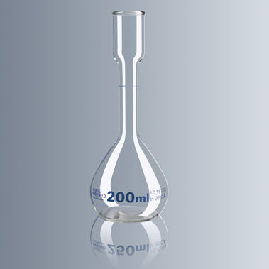 Frasco com indicador de nível - 23420 series - Paul Marienfeld GmbH & Co. KG - em vidro borossilicato / em vidro transparente / para titulação