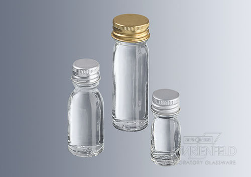 Frasco cilíndrico - 7 - 28 ml - Paul Marienfeld GmbH & Co. KG - em vidro / com tampa