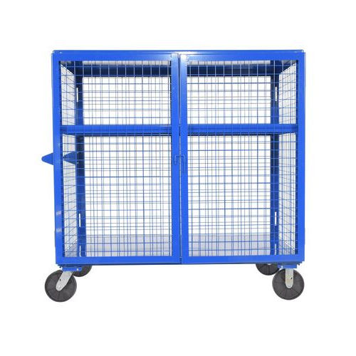 Carrinho de transporte - SCW series - Vestil Manufacturing - metálico / 2 níveis / com fecho / trava