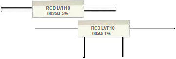 Resistor de filme fino - LVF / LVH series - RCD Components - de baixa tensão / com caixa em cerâmica / para medição de corrente