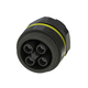 conector de alimentação elétrica / Socket / sobreinjetado / reto