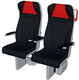 assento de trem primeira classe / em couro / simples