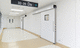 porta de correr / em aço inoxidável / para sala limpa / para hospital